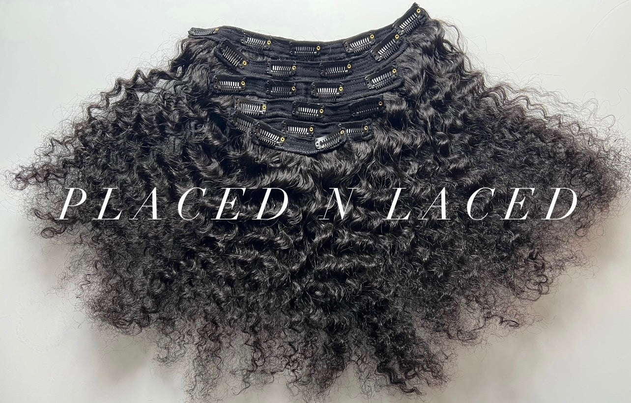 Raw Malaysian Kinky Curly Classic Weft Clip-In